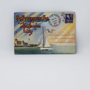 Vintage Folding Post Card - St Petersburg, FL